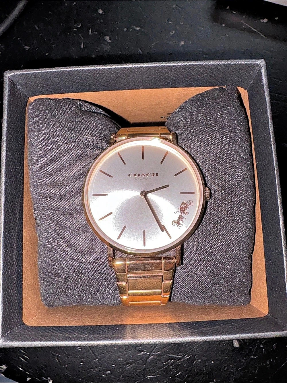 Coach Rose Gold-Tone Watch with Box Like New